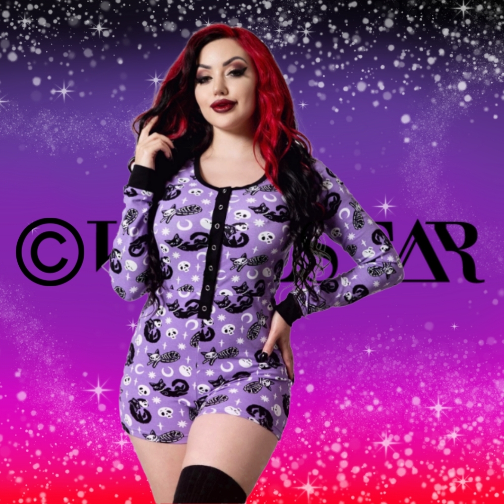 **SOLD** Killstar Purr Off Playsuit [P]